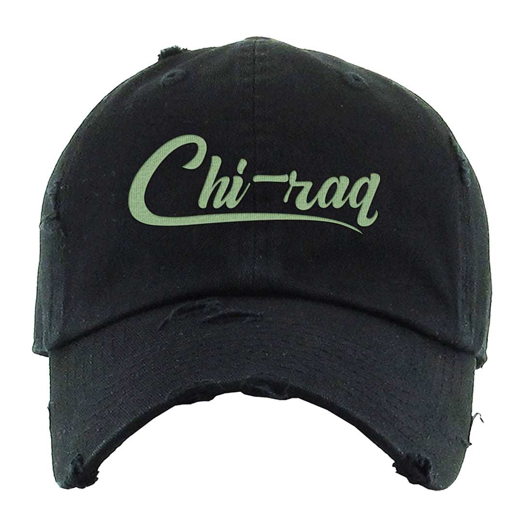 Color of The Month Low 1s Distressed Dad Hat | Chiraq, Black