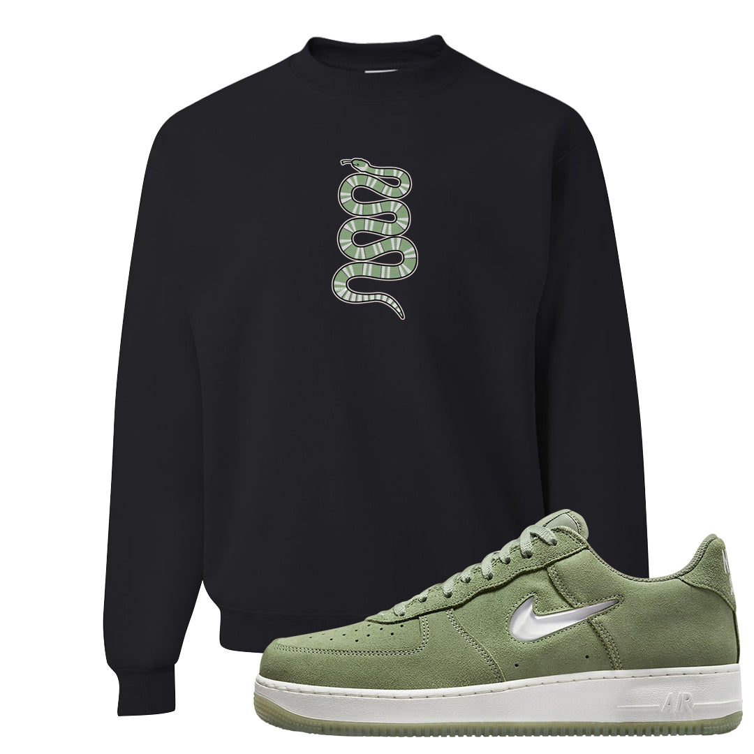 Color of The Month Low 1s Crewneck Sweatshirt | Coiled Snake, Black