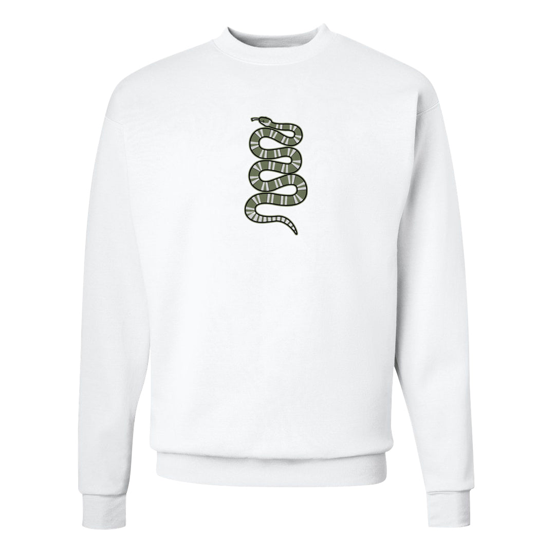 Color of The Month Low 1s Crewneck Sweatshirt | Coiled Snake, White