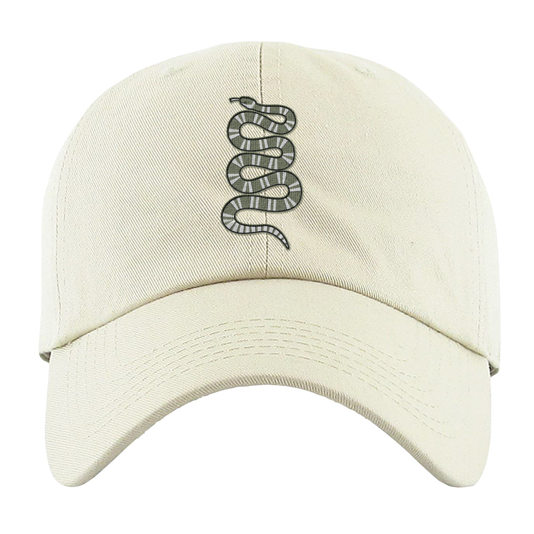 Color of The Month Low 1s Dad Hat | Coiled Snake, White