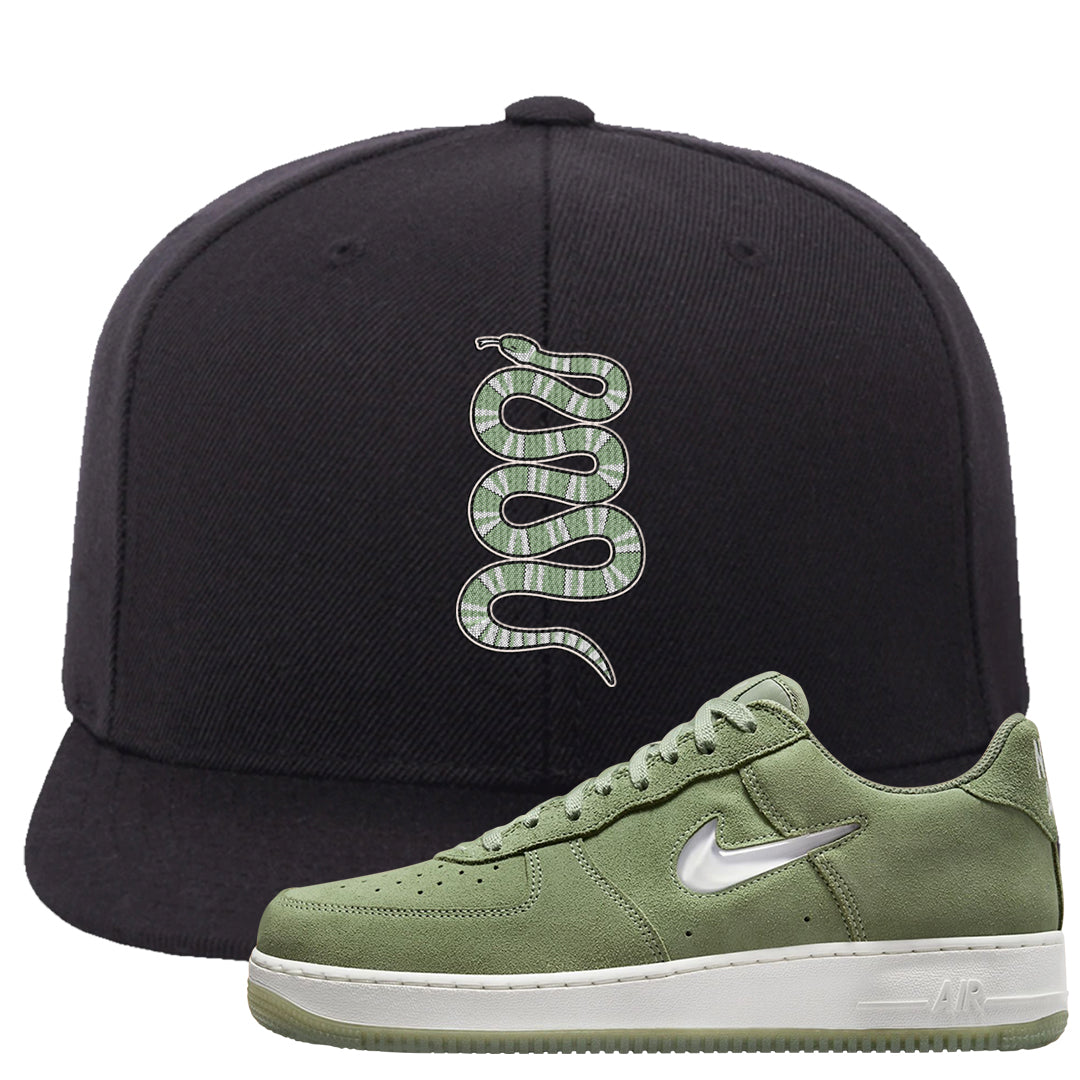 Color of The Month Low 1s Snapback Hat | Coiled Snake, Black