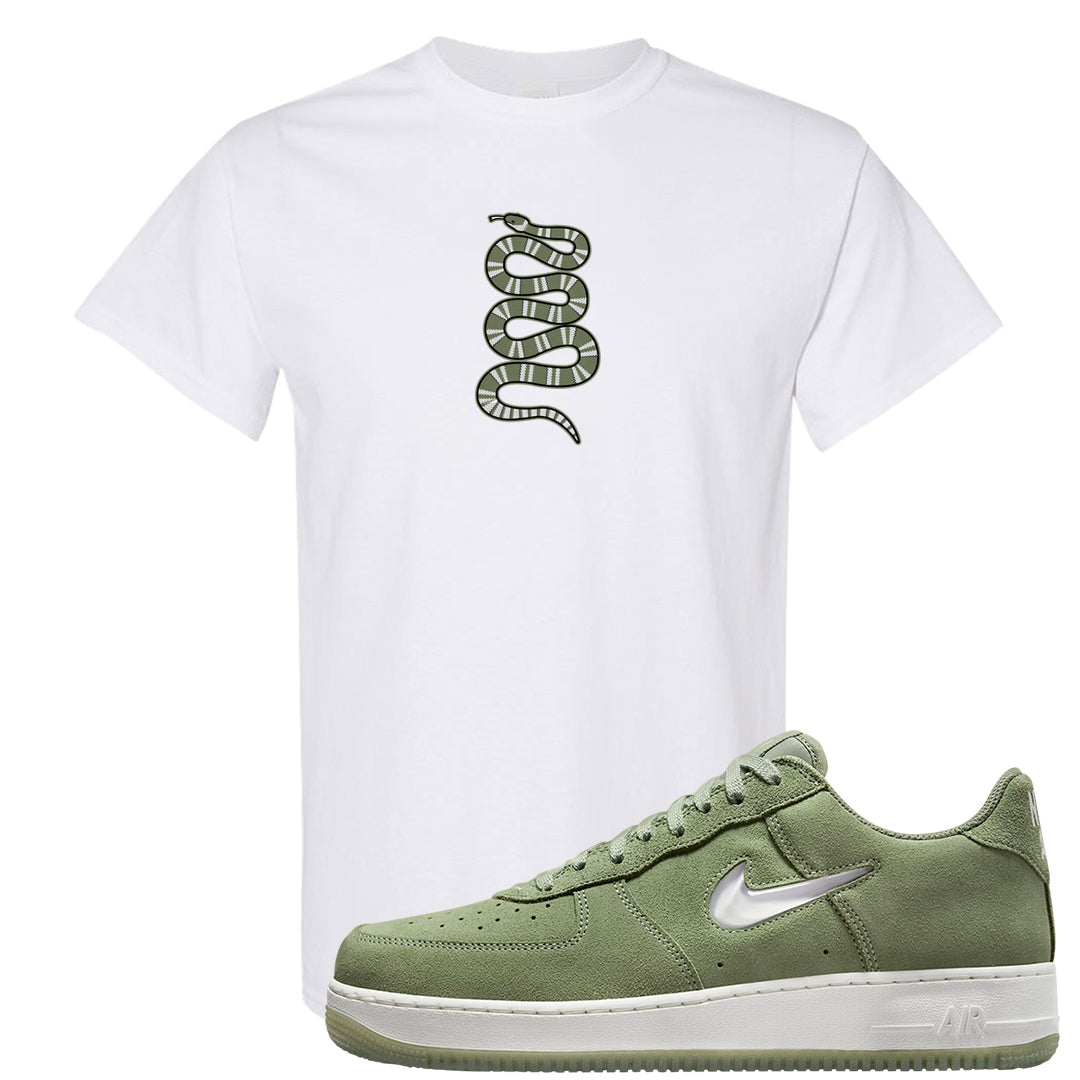 Color of The Month Low 1s T Shirt | Coiled Snake, White