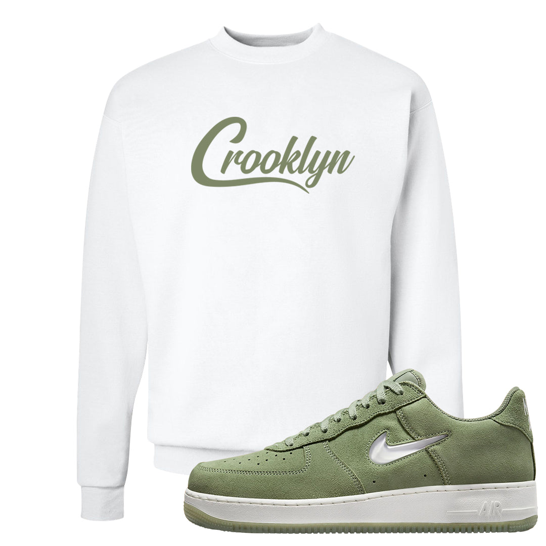 Color of The Month Low 1s Crewneck Sweatshirt | Crooklyn, White