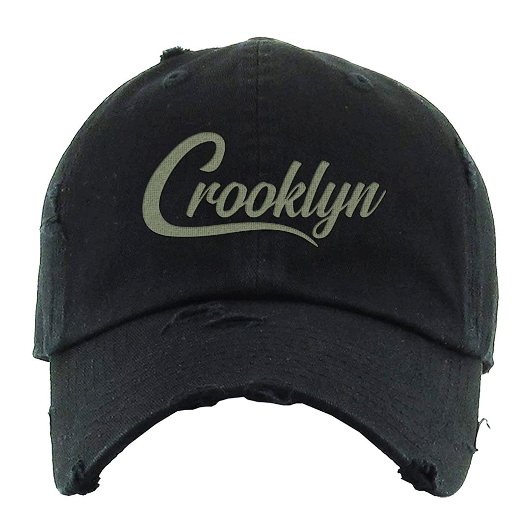 Color of The Month Low 1s Distressed Dad Hat | Crooklyn, Black