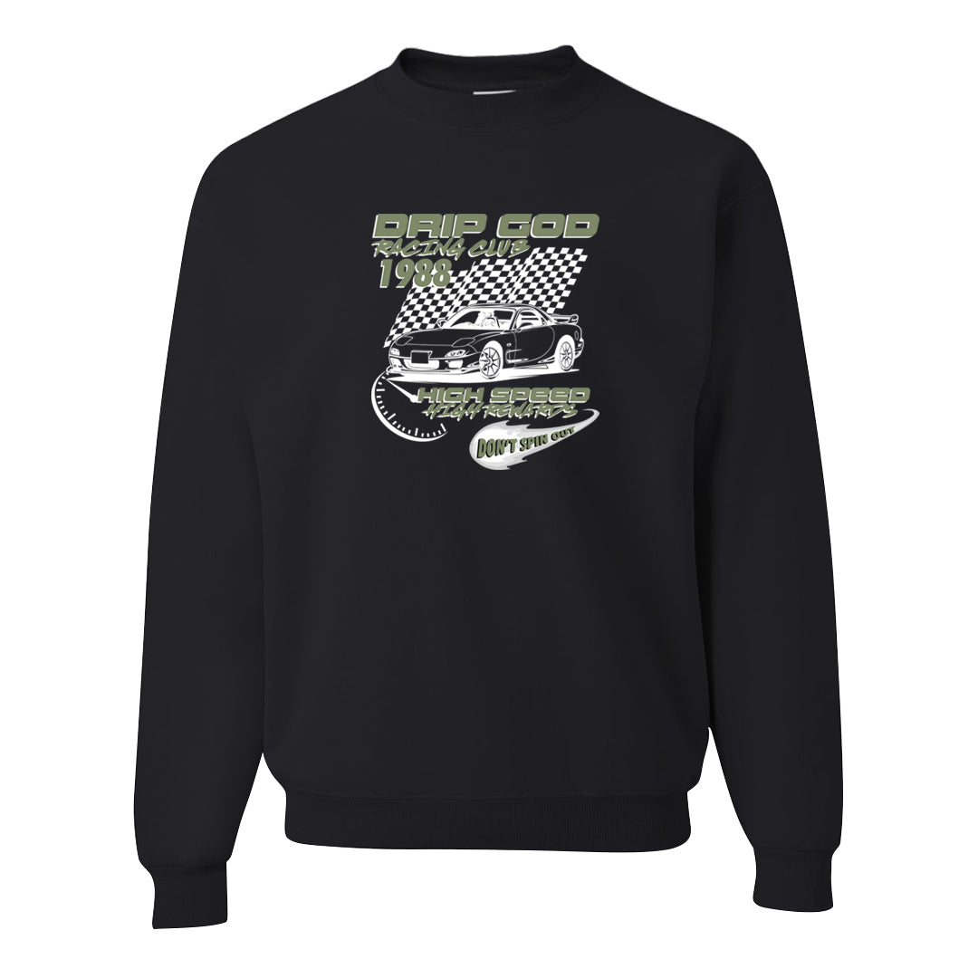 Color of The Month Low 1s Crewneck Sweatshirt | Drip God Racing Club, Black