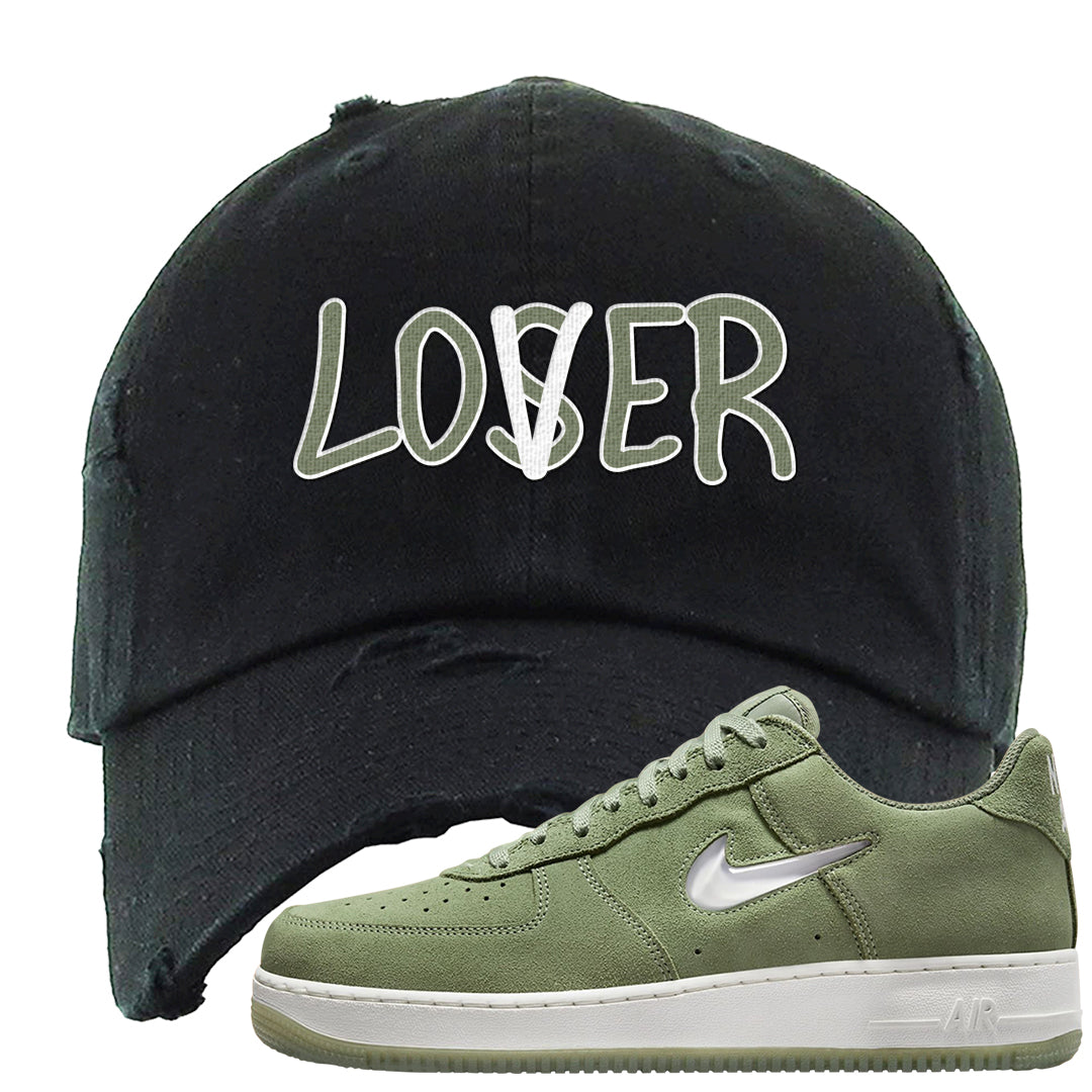 Color of The Month Low 1s Distressed Dad Hat | Lover, Black