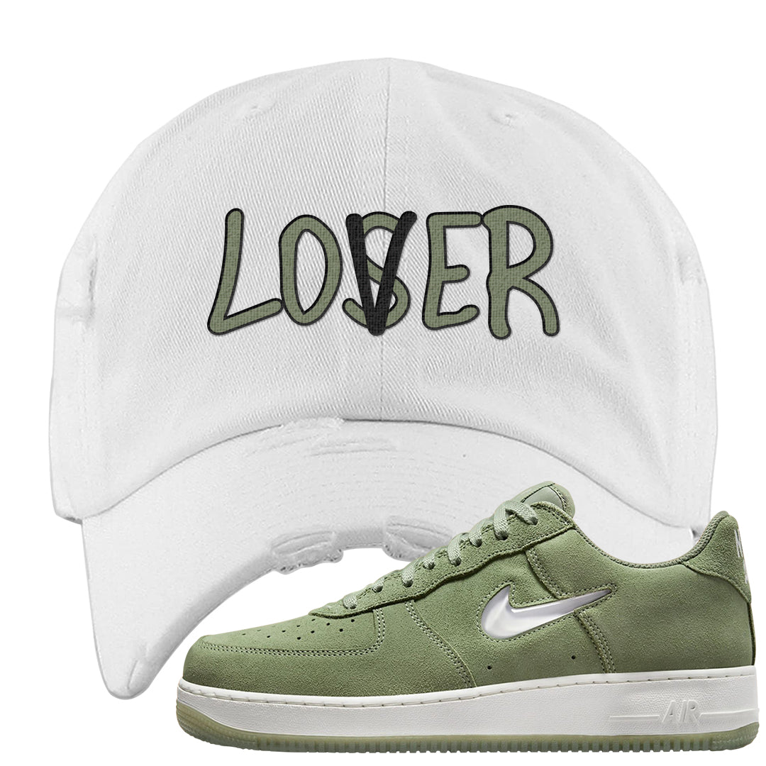 Color of The Month Low 1s Distressed Dad Hat | Lover, White