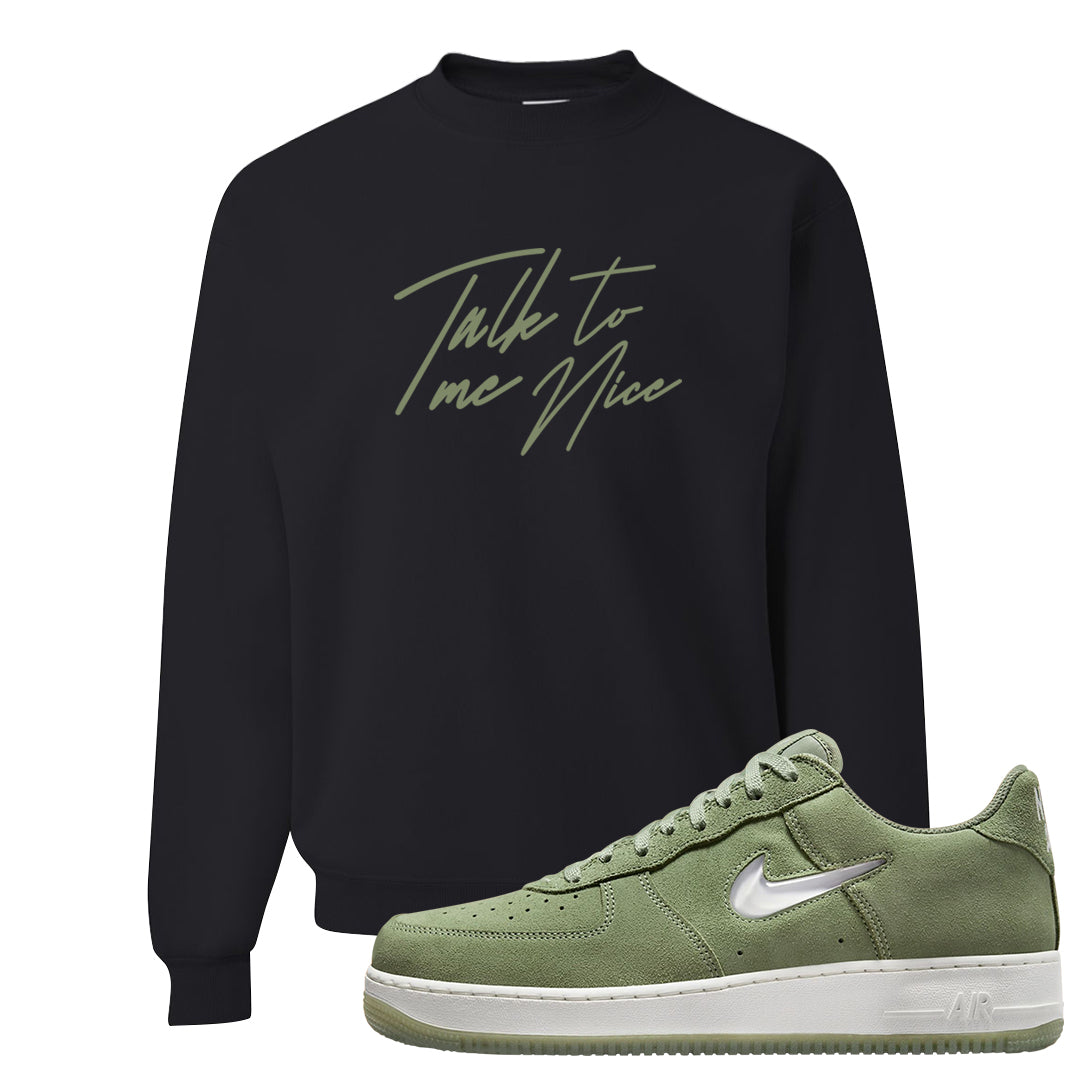 Color of The Month Low 1s Crewneck Sweatshirt | Talk To Me Nice, Black