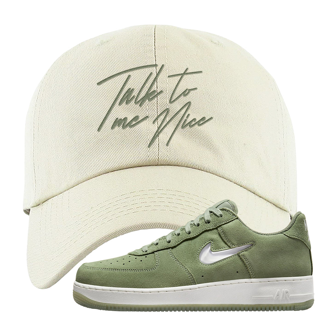 Color of The Month Low 1s Dad Hat | Talk To Me Nice, White