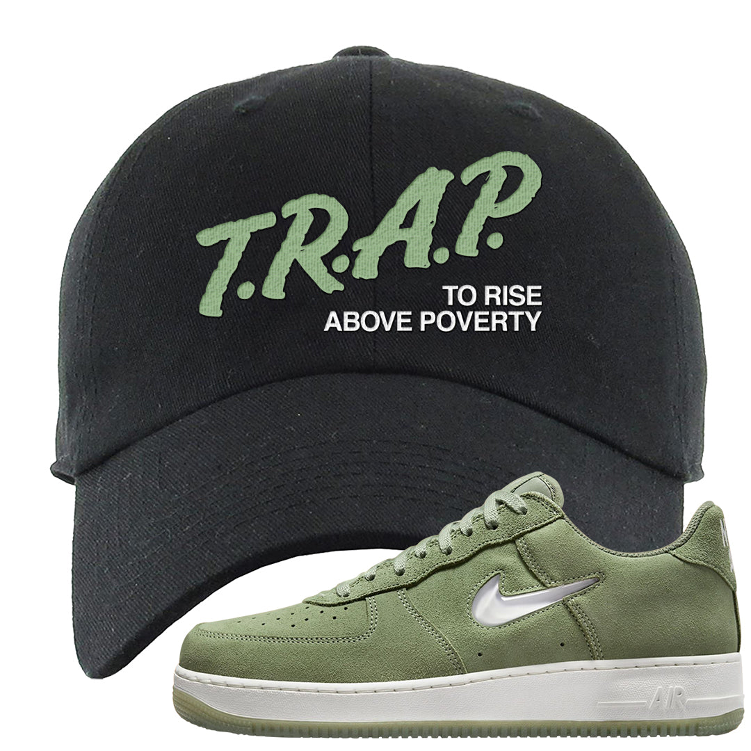 Color of The Month Low 1s Dad Hat | Trap To Rise Above Poverty, Black