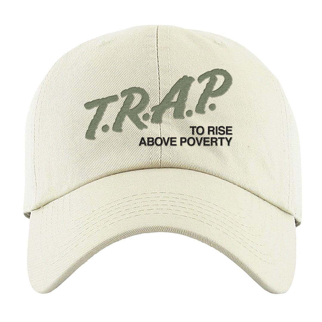 Color of The Month Low 1s Dad Hat | Trap To Rise Above Poverty, White