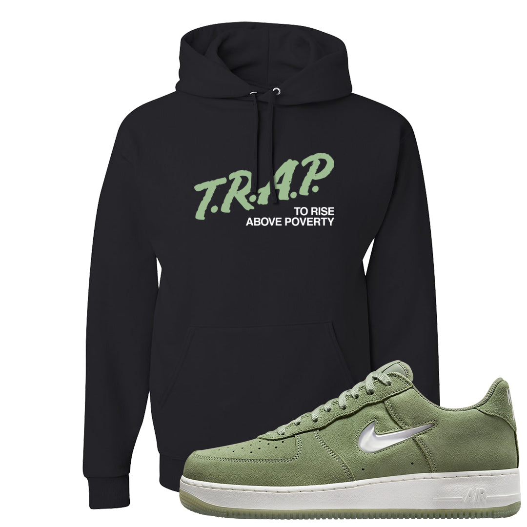 Color of The Month Low 1s Hoodie | Trap To Rise Above Poverty, Black