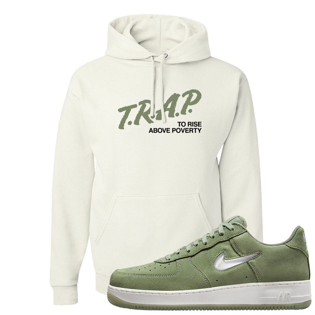 Color of The Month Low 1s Hoodie | Trap To Rise Above Poverty, White