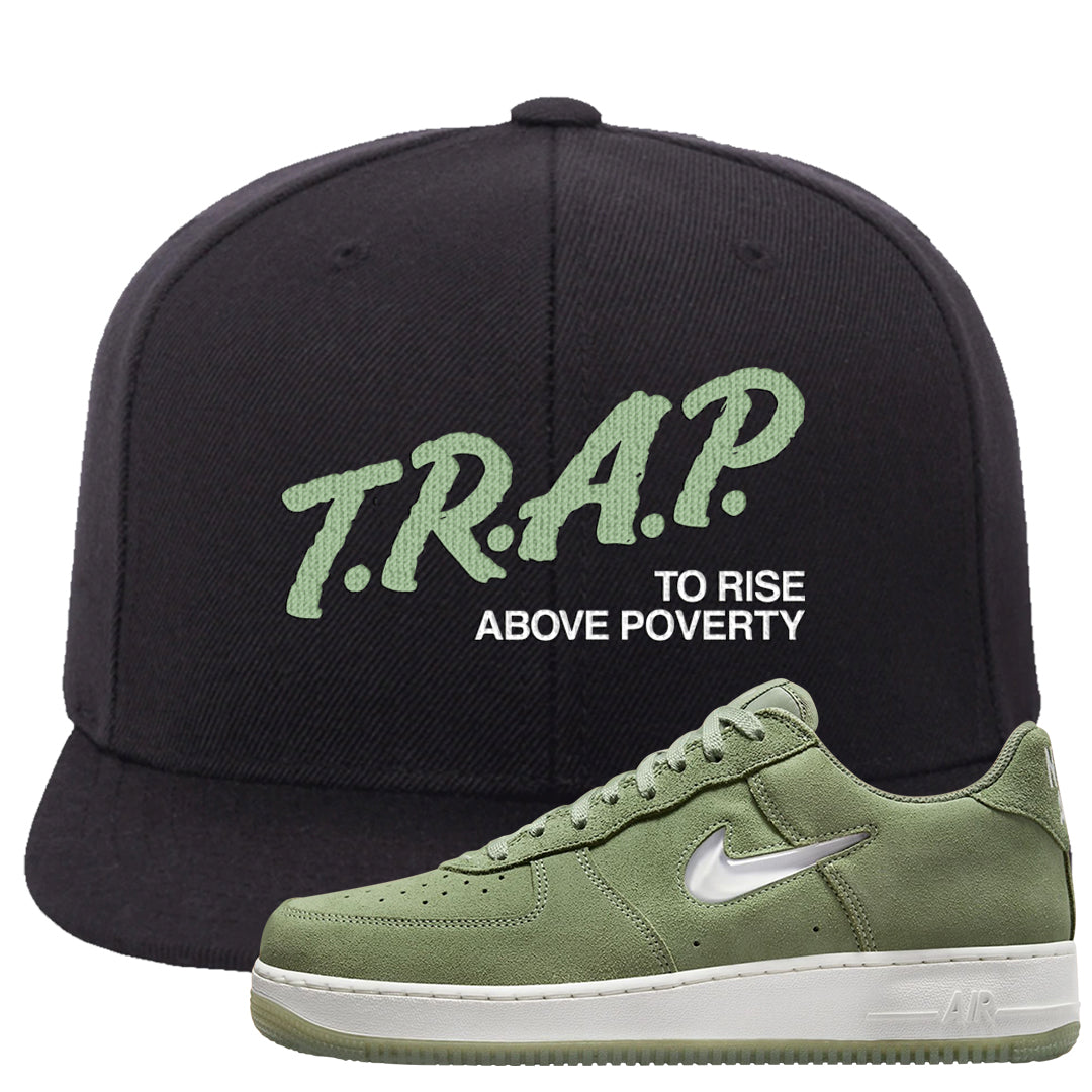 Color of The Month Low 1s Snapback Hat | Trap To Rise Above Poverty, Black