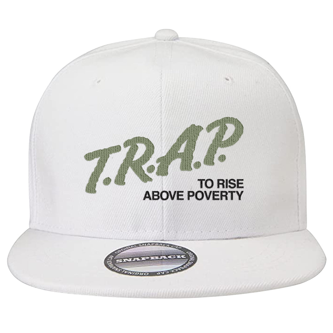 Color of The Month Low 1s Snapback Hat | Trap To Rise Above Poverty, White