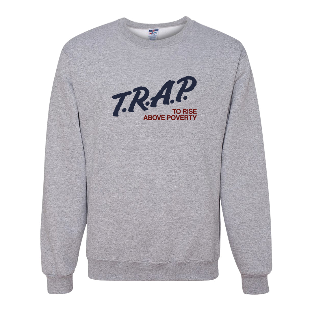 Gorge Green AF1s Crewneck Sweatshirt | Trap To Rise Above Poverty, Ash