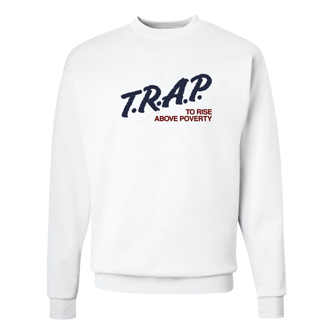 Gorge Green AF1s Crewneck Sweatshirt | Trap To Rise Above Poverty, White