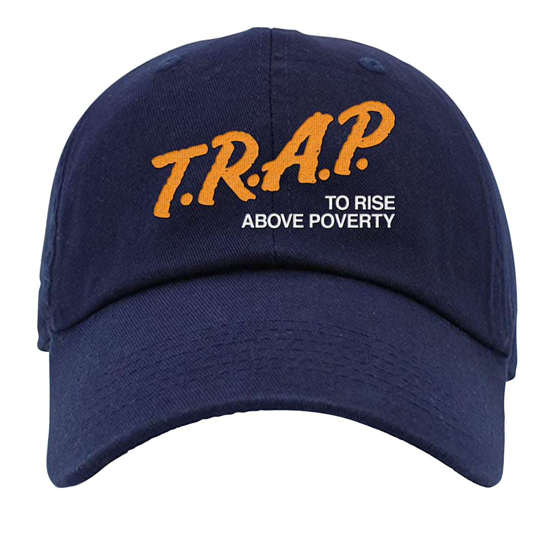 Gorge Green AF1s Dad Hat | Trap To Rise Above Poverty, Navy