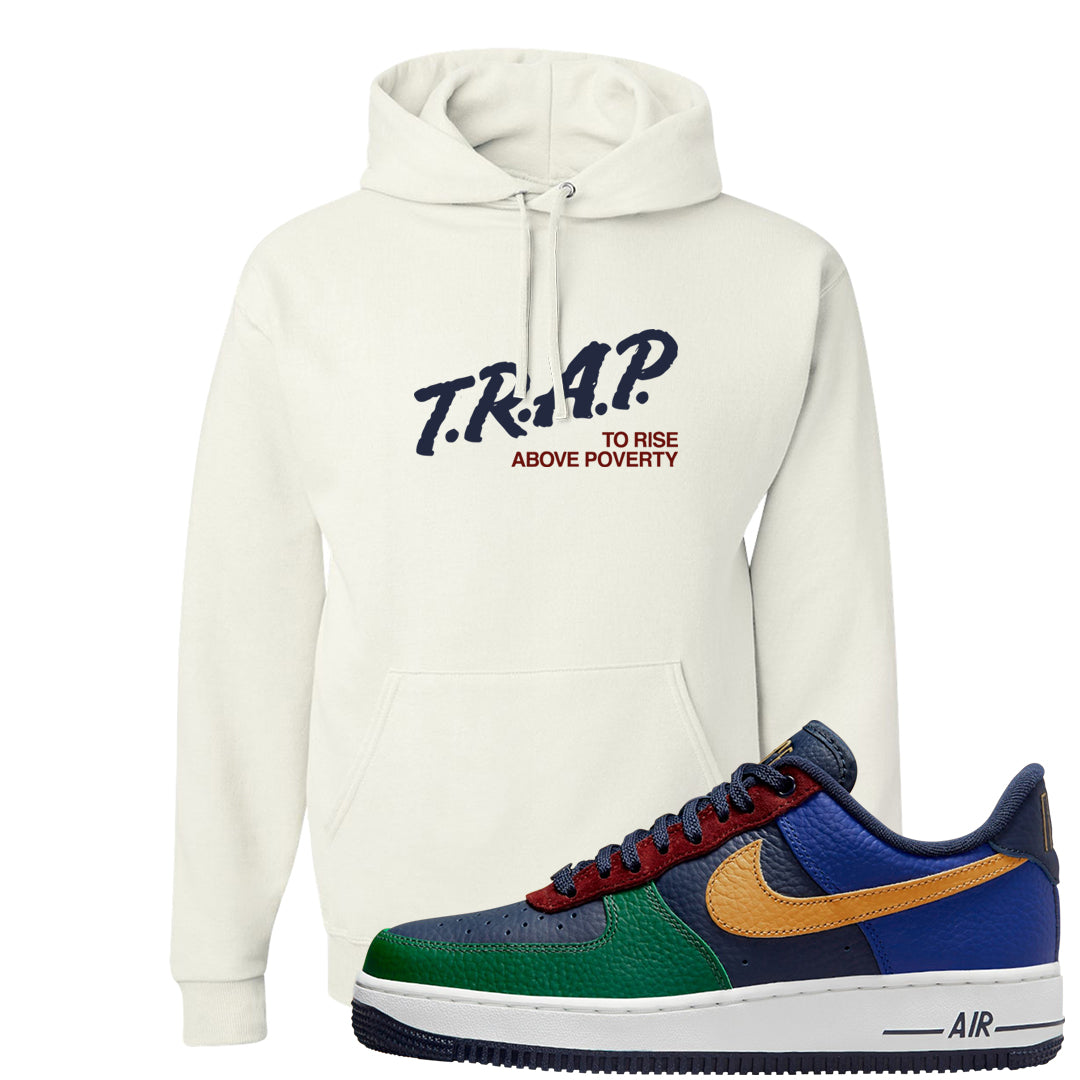 Gorge Green AF1s Hoodie | Trap To Rise Above Poverty, White