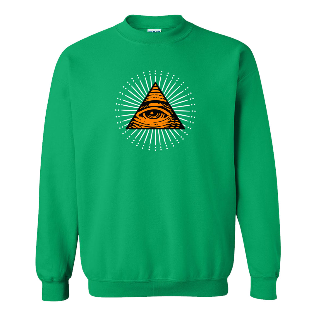 Halloween Low 1s Crewneck Sweatshirt | All Seeing Eye, Irish Green