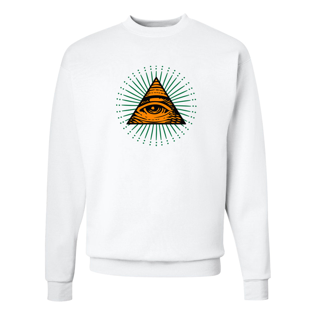 Halloween Low 1s Crewneck Sweatshirt | All Seeing Eye, White