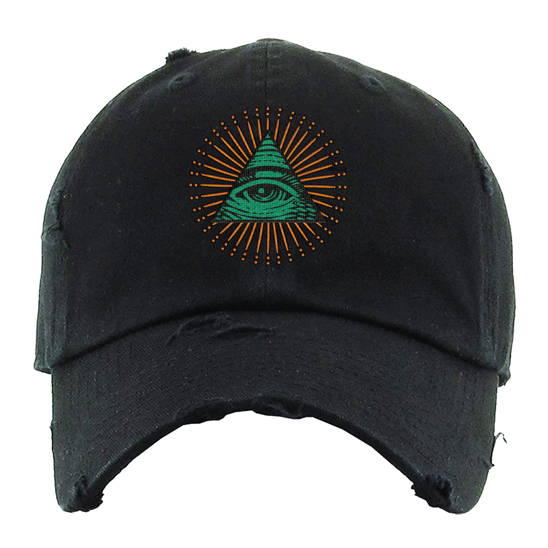 Halloween Low 1s Distressed Dad Hat | All Seeing Eye, Black