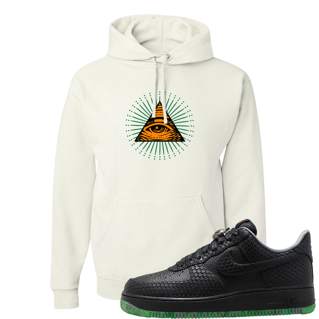 Halloween Low 1s Hoodie | All Seeing Eye, White