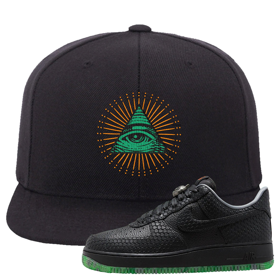 Halloween Low 1s Snapback Hat | All Seeing Eye, Black