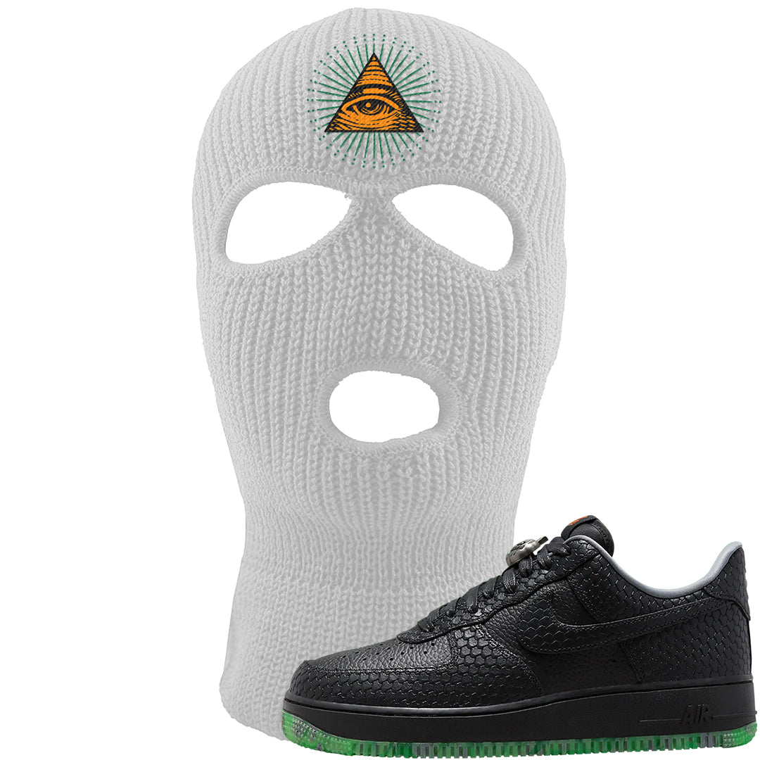 Halloween Low 1s Ski Mask | All Seeing Eye, White