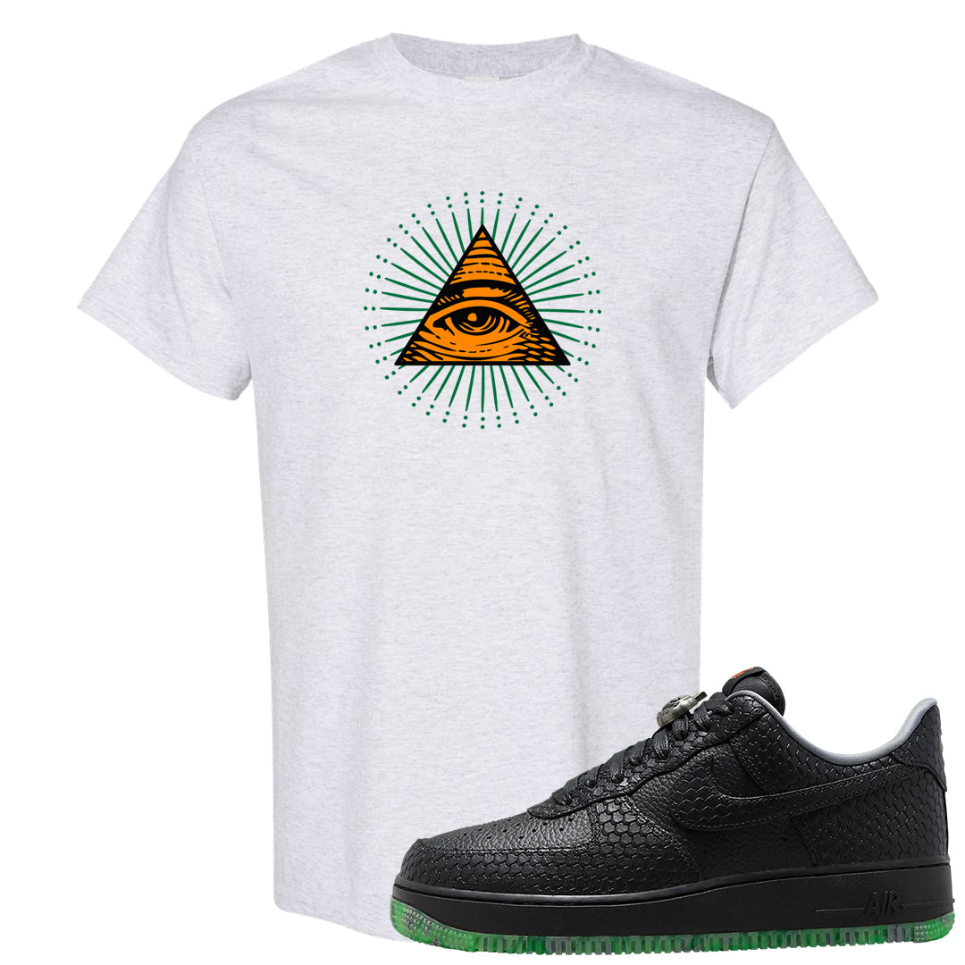 Halloween Low 1s T Shirt | All Seeing Eye, Ash