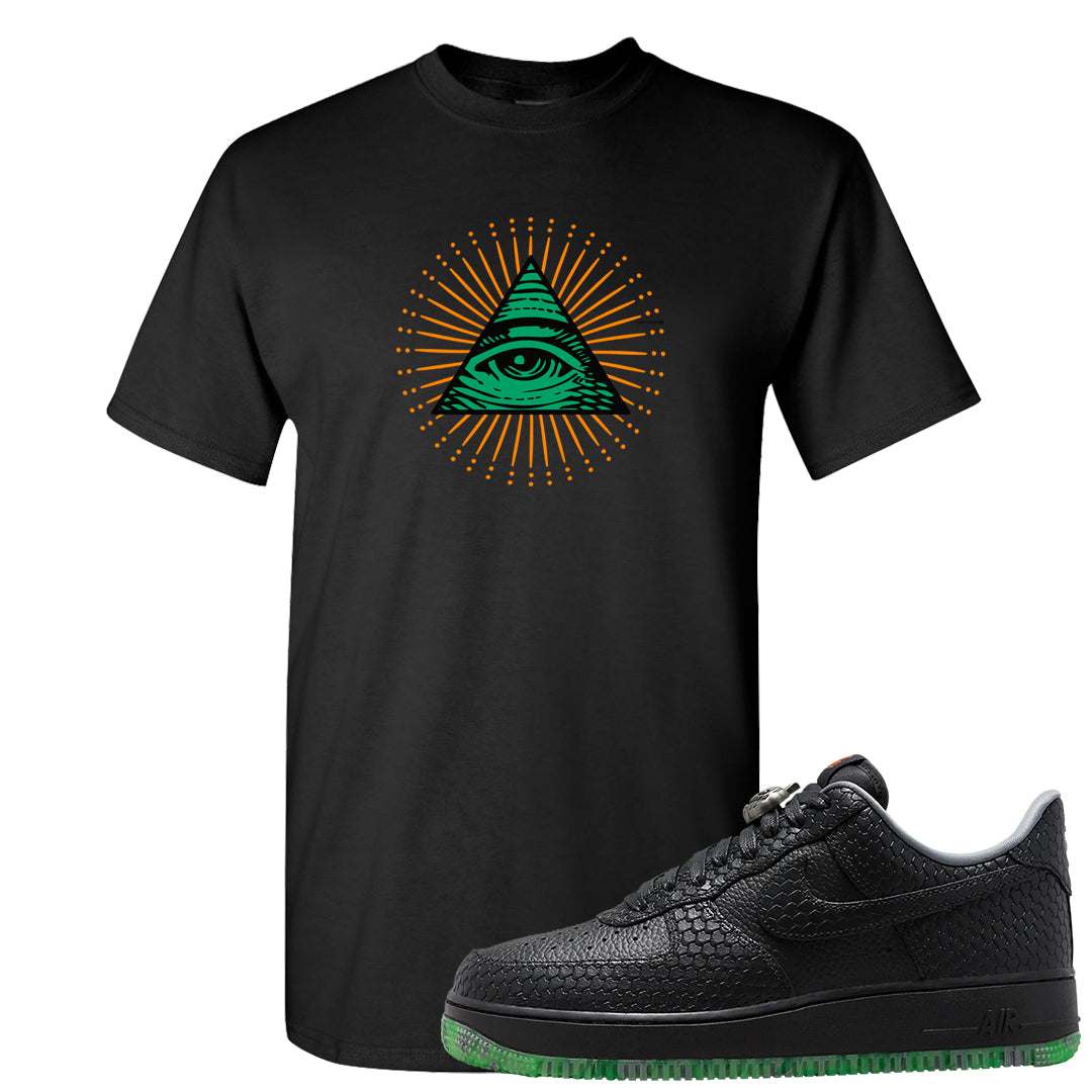 Halloween Low 1s T Shirt | All Seeing Eye, Black