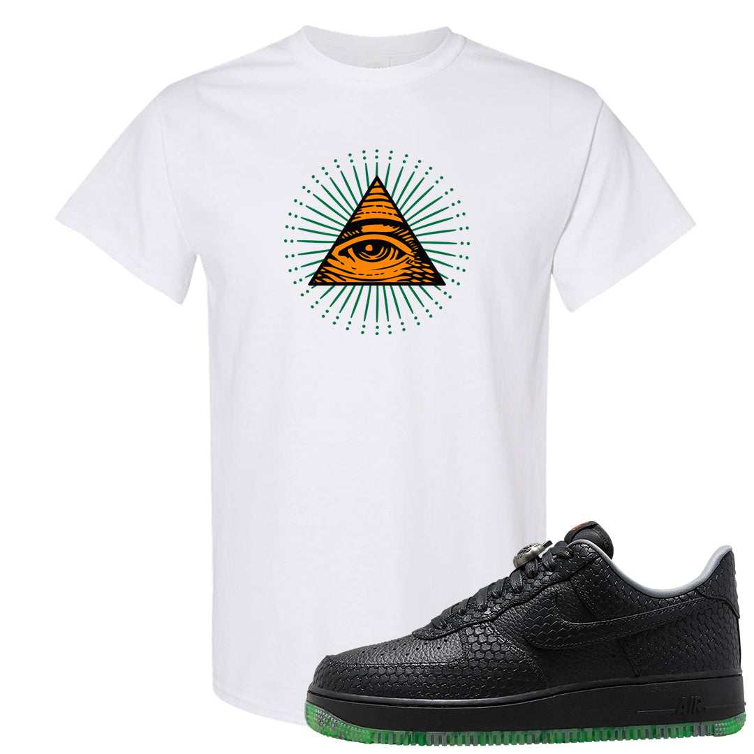 Halloween Low 1s T Shirt | All Seeing Eye, White