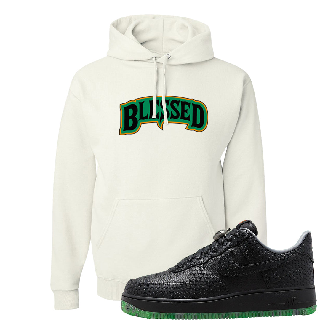 Halloween Low 1s Hoodie | Blessed Arch, White