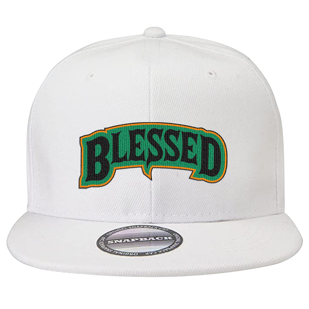 Halloween Low 1s Snapback Hat | Blessed Arch, White