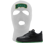 Halloween Low 1s Ski Mask | Blessed Arch, White