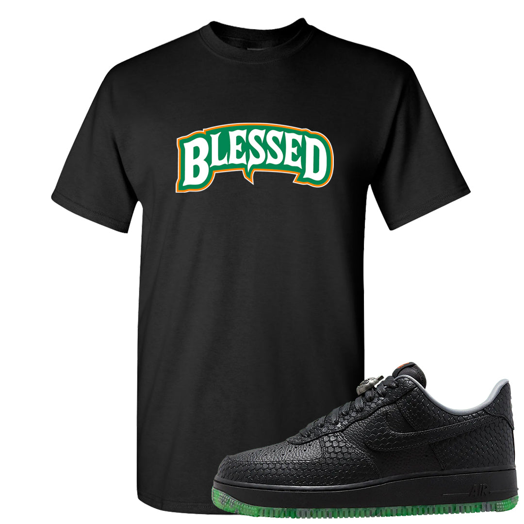 Halloween Low 1s T Shirt | Blessed Arch, Black