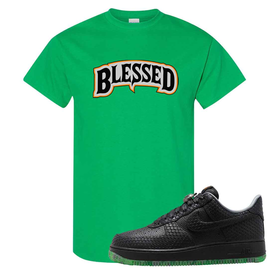 Halloween Low 1s T Shirt | Blessed Arch, Irish Green