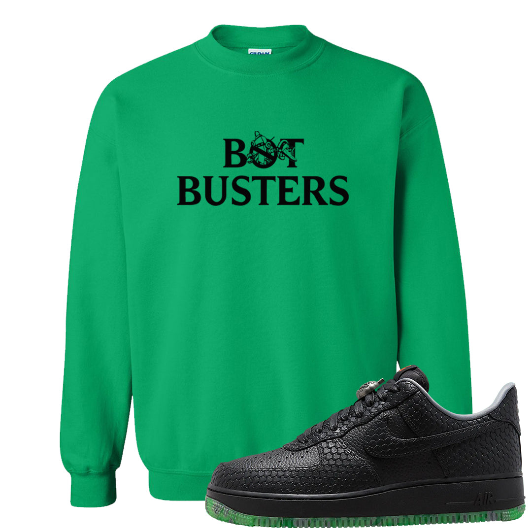 Halloween Low 1s Crewneck Sweatshirt | Bot Buster, Irish Green