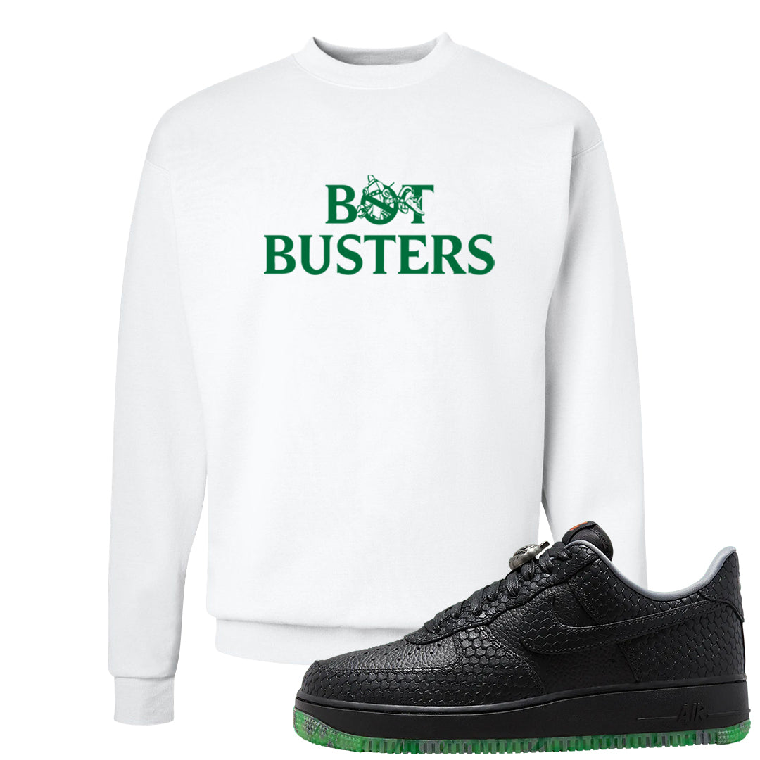 Halloween Low 1s Crewneck Sweatshirt | Bot Buster, White