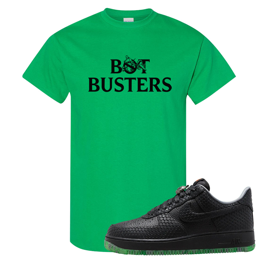 Halloween Low 1s T Shirt | Bot Buster, Irish Green