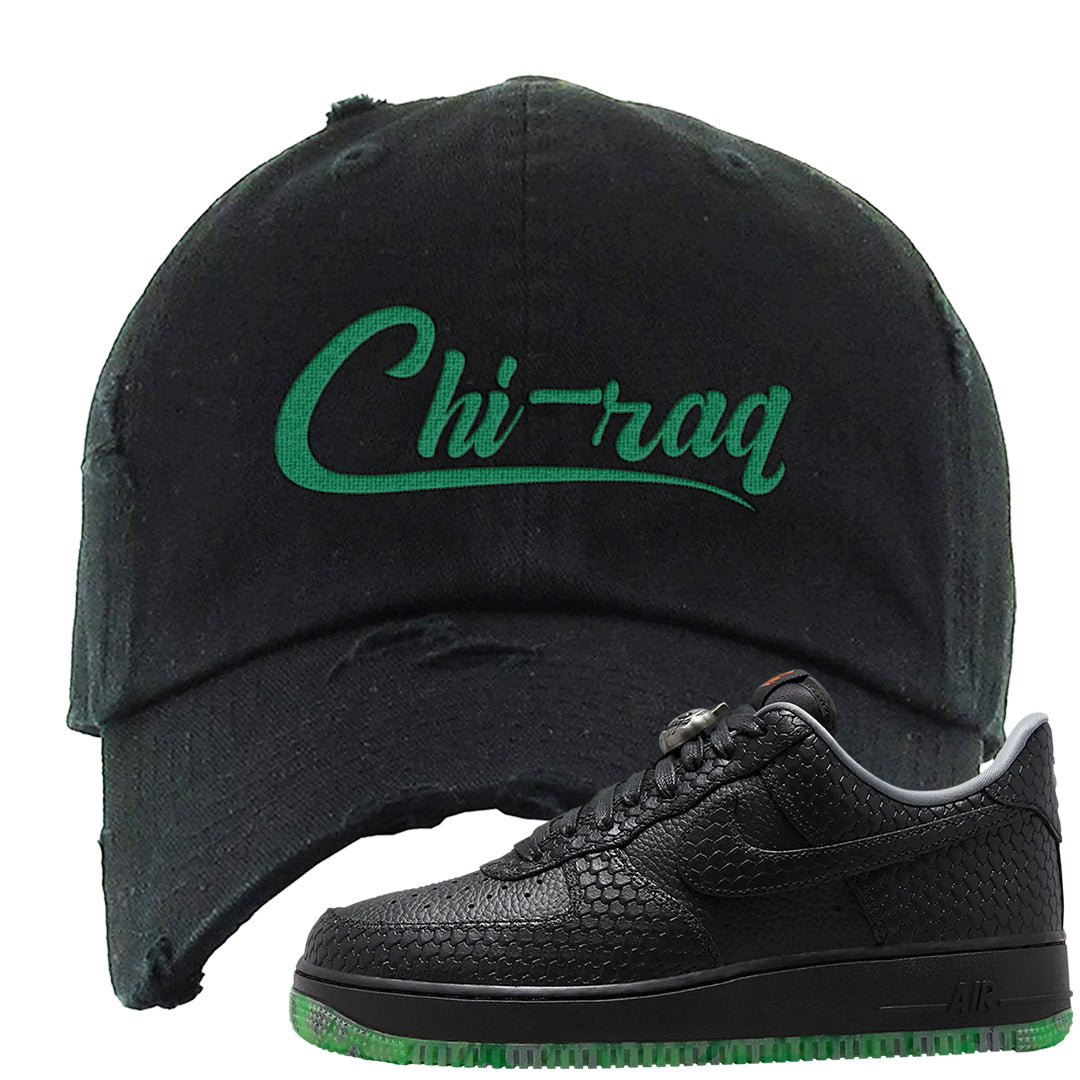 Halloween Low 1s Distressed Dad Hat | Chiraq, Black