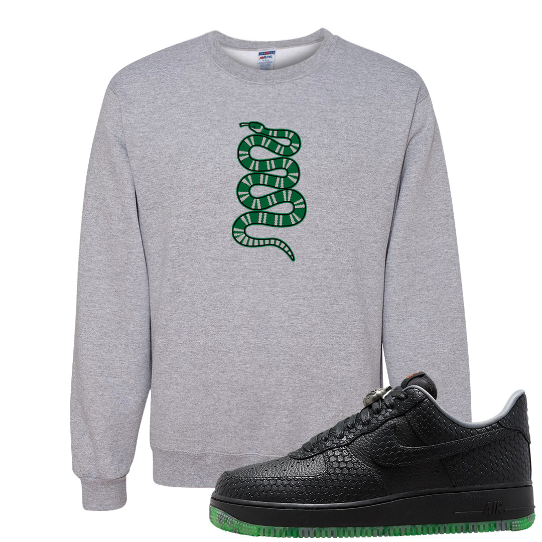 Halloween Low 1s Crewneck Sweatshirt | Coiled Snake, Ash