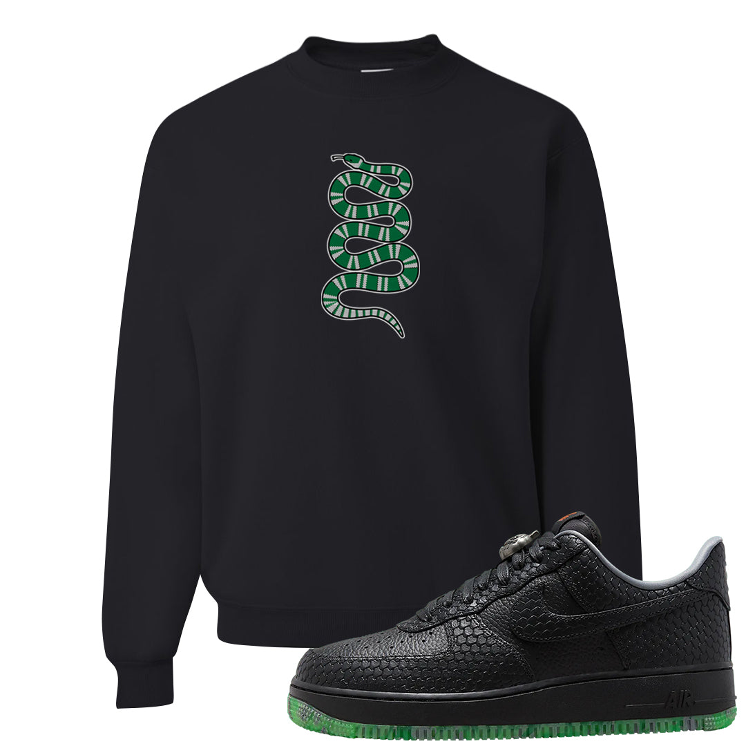 Halloween Low 1s Crewneck Sweatshirt | Coiled Snake, Black