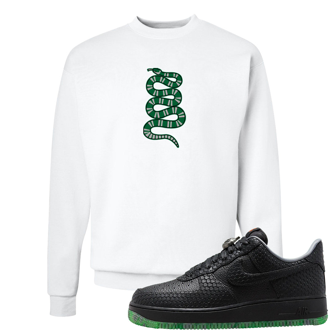 Halloween Low 1s Crewneck Sweatshirt | Coiled Snake, White