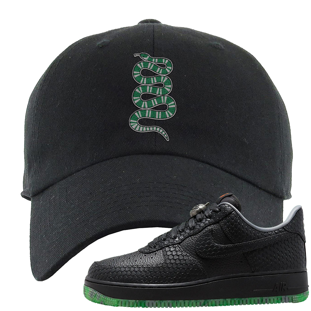 Halloween Low 1s Dad Hat | Coiled Snake, Black