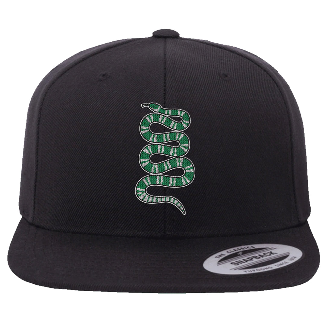 Halloween Low 1s Snapback Hat | Coiled Snake, Black