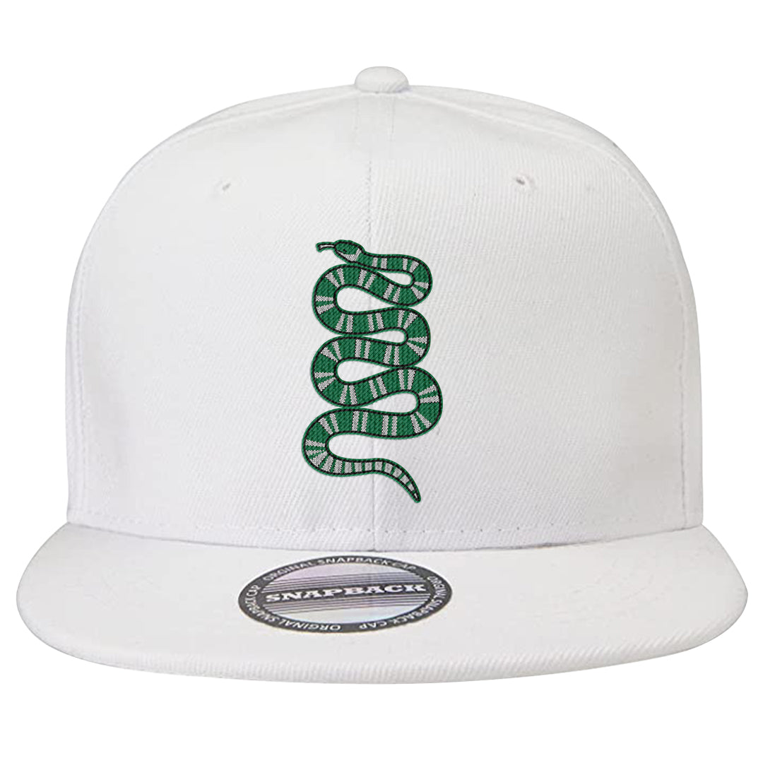 Halloween Low 1s Snapback Hat | Coiled Snake, White