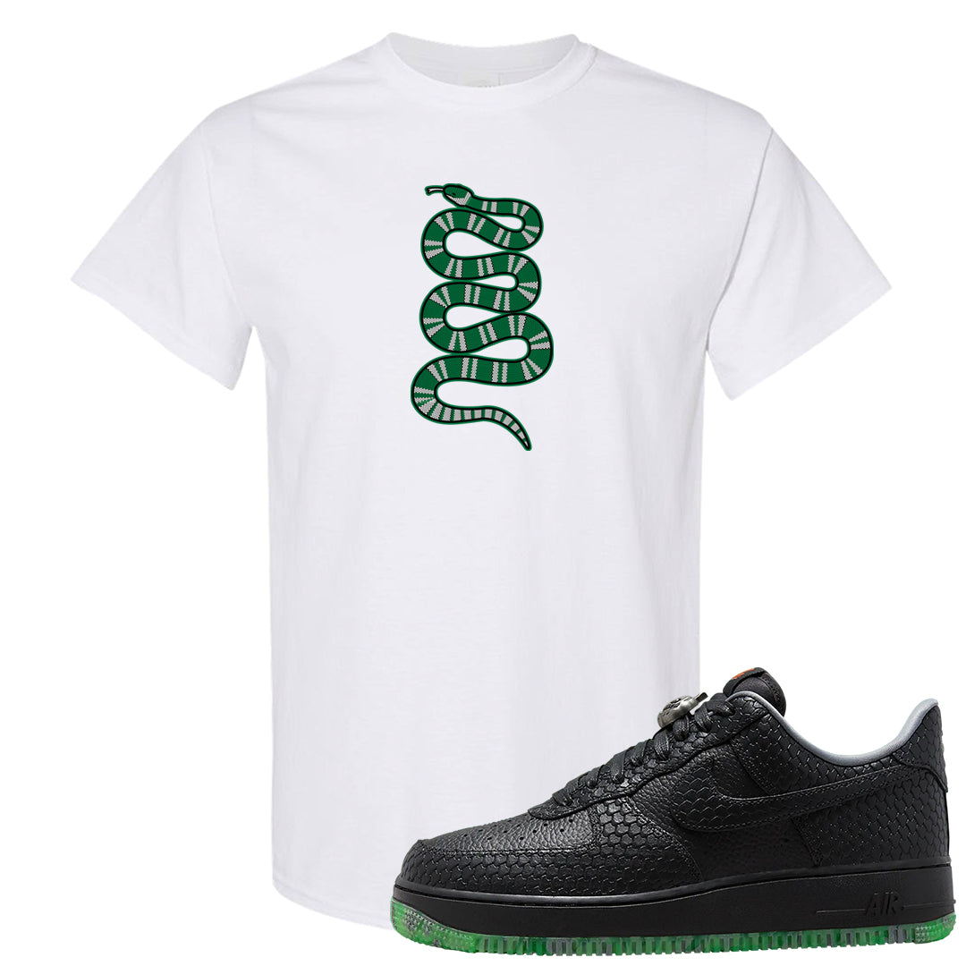 Halloween Low 1s T Shirt | Coiled Snake, White