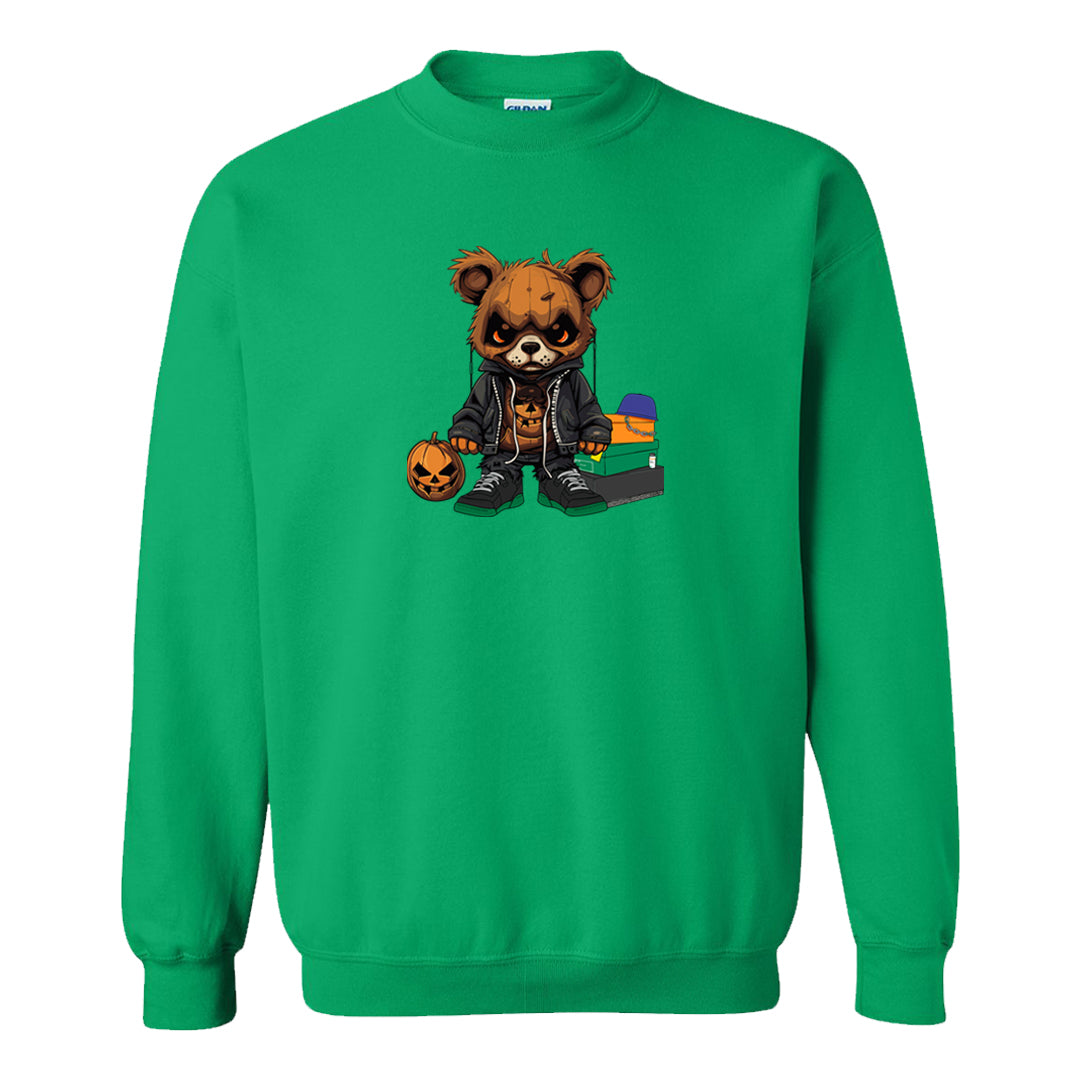 Halloween Low 1s Crewneck Sweatshirt | Halloween Standard Bear, Irish Green