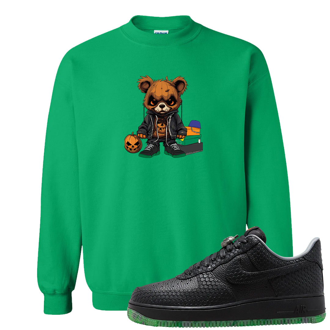 Halloween Low 1s Crewneck Sweatshirt | Halloween Standard Bear, Irish Green